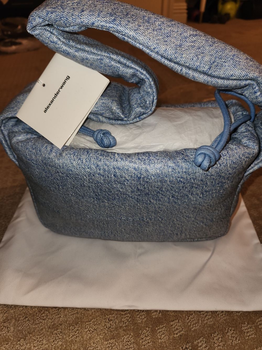 Alexander Wang Ryan Puff Small Denim Shoulder Bag